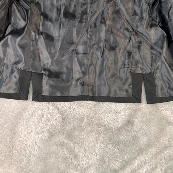 Harve Benard Jacket Womens 6 Black Vintage Embroidered Cutout Floral Open Front - Picture 7 of 11